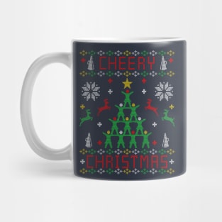 Cheerleader Cheery Cheer Ugly Christmas Sweater Party Shirt Mug